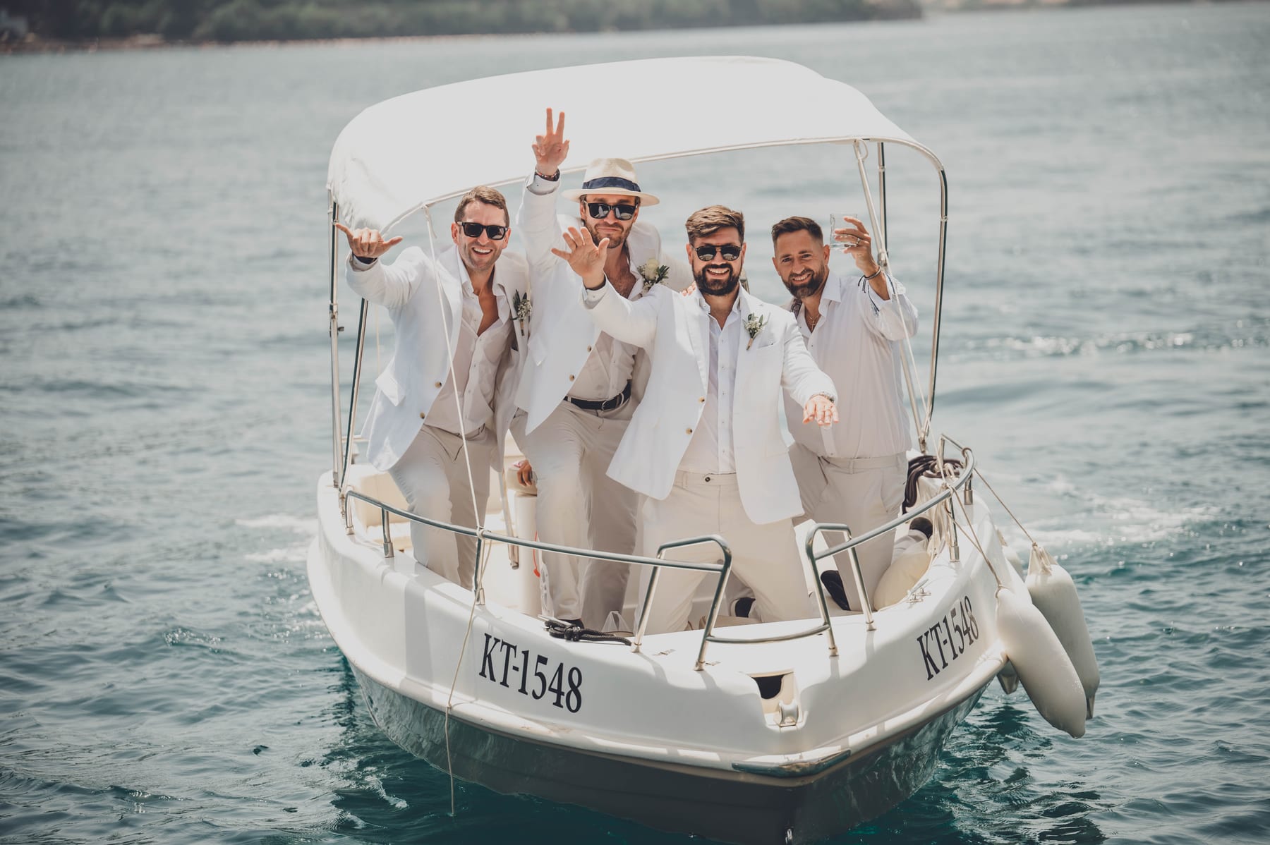 Guests arriving by boat on the Adriatic